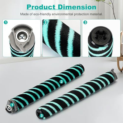 AZ4000 AZ4002 AZ3901 Soft Brush Roller Replacement Parts Compatible with Shark POWERDETECT Upright Vacuum Cleaner, 2 Brushroll, 1 Cleaning Brush, 468FP4000 - size: 2 Brush Rollers + 1 Cleaning Brush