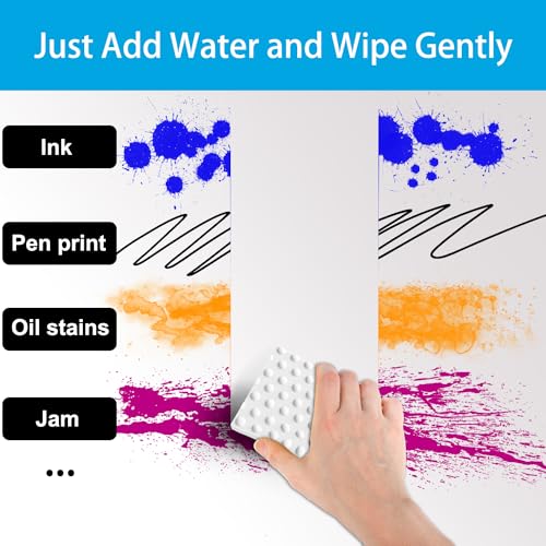 SmilinFit Magic Sponge Erasers, 50 Pack 2X Density Stronger Melamine Sponge Foam Pads, Multi-Functional Household Cleaning Supplies Cleaner for Kitchen, Bathroom, Bathtub, Sink, Wall Cleaner - size: 50PCS