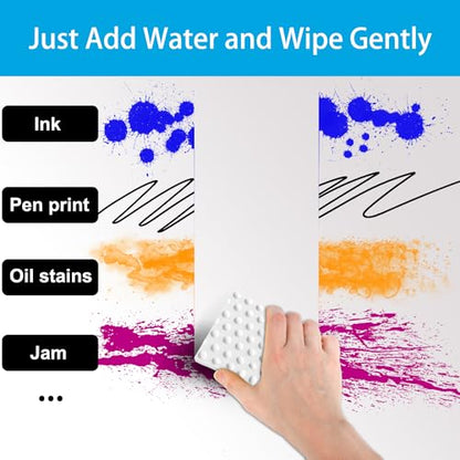 SmilinFit Magic Cleaning Erasers, Kitchen Sponge 10 Pack 2X Density Melamine Sponge Foam Pads, Multi-Functional Car Cleaning Supplies Cleaner for Kitchen, Bathroom, Shower, Window, Wall Cleaner - size: 10PCS