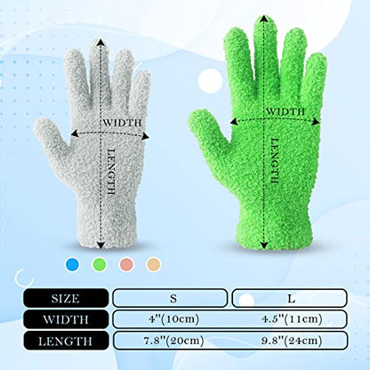 Evridwear Microfiber Dusting Gloves for Plants & Blinds - color: Grey, size: Small/Medium (Pack of 1)