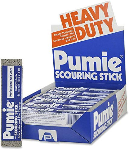 PUMIE Pumice Scouring Stick for Cleaning Toilet Rings Stain & Hard Water Rings, Extra Strong Heavy Duty Pumice Stone for Toilet Cleaning, Rust, Grills, Tough Bathroom, Ovens, Pools & Tubs - Pack of 12 - size: 12 Count (Pack of 1)