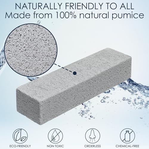 36 Pack Pumice Stone Toilet Bowl Cleaner with Handle Pumice Stone for Cleaning Toilets, Stove, Bathtubs, Grills, Swimming Pools, Sinks Pumice Stone Stick Powerfully Cleans Hard Water Rings