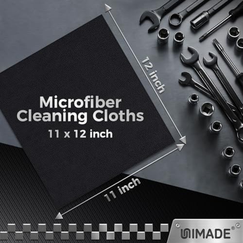 UNIMADE Microfiber Cleaning Cloth, 24 Pack Reusable Microfiber Towels - color: Grey, size: 24pk