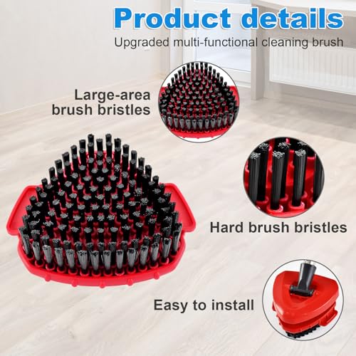 2 Pack Upgrade Scrub Brush Replace Heads Compatible with O Cedar EasyWring RinseClean 2 Tank Spin Mop, Scrubber Brush Mop Head for Ocedar Mop Scrub Brush of Hard Bristle to Floor Clean, Not for 1 Tank - size: 2 Pack Upgraded Scrub Brush for Ocedar 2 Tank