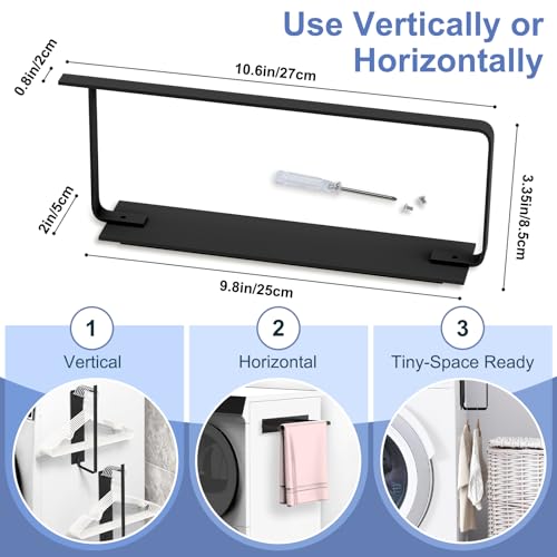 Magnetic Hanger Holder for Laundry Room, 1-Pack, Black - color: Black