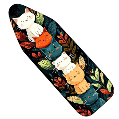 Nuxovilar Stacked Cats Leaves Ironing Board Cover 15x54 Polyester - color: Yhd01441