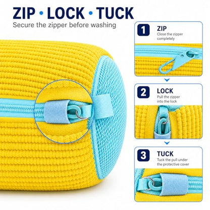Shoe Washing Machine Bag: Shoes Come Out Clean & Protected during Washing - color: Yellow Shoe Washer Bag