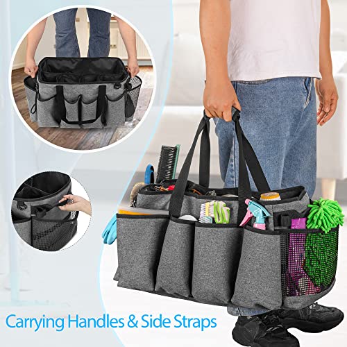HODRANT Extra-Large Cleaning Caddy with Handles & Multi Pockets - color: Gray