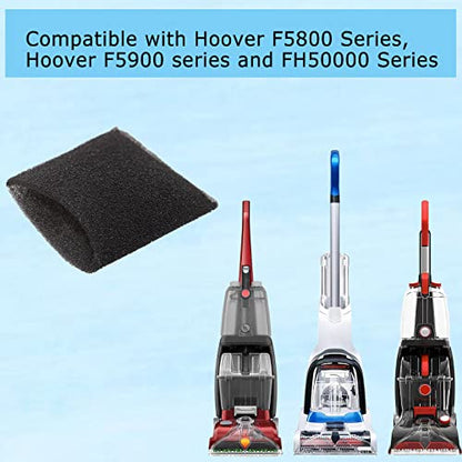 4 Pack Foam Tank Filter Compatible with Hoover Steam Vacuum Cleaner F5800 Series