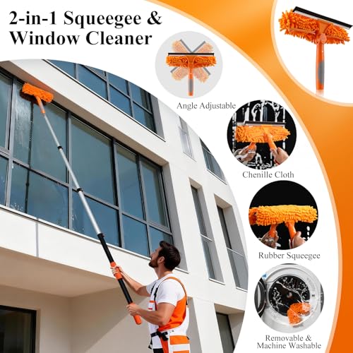 20ft Extendable Duster Kit for High Ceilings with Extension Pole