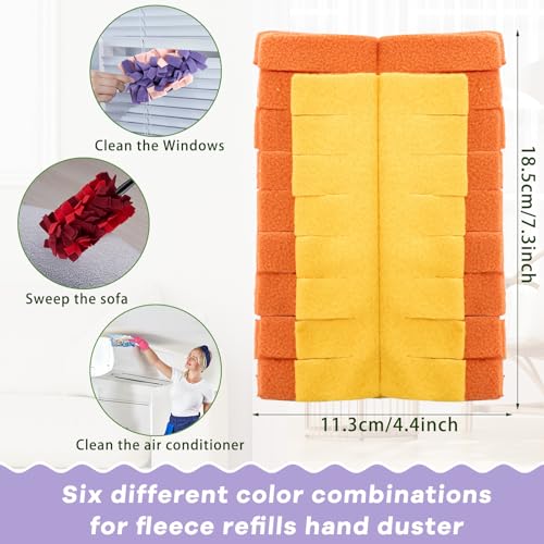 12 Pcs Reusable Duster Refills Washable Pads, Colorful - color: Colorful