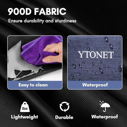 Ytonet Extra Large Cleaning Caddy Bag with Dividers, Foldable Cleaning Tote - color: Blue, size: X-Large