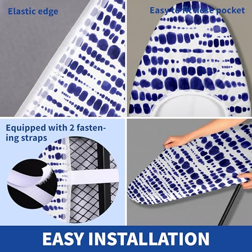 Ironing Board Covers and Pad 54x15 Scorch and Stain Resistant Ironing Pad - color: Blue