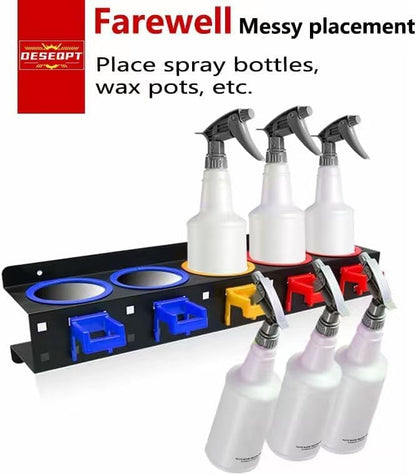 2Pcs Spray Bottle Storage Rack with Extra Abrasive Holder - size: 2 Pcs