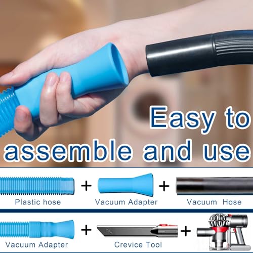Dryer Vent Cleaner Kit - Universal Vacuum Hose Attachment + Dryer Lint Brush for Fast Lint Removal, Suitable for Most Vaccum Cleaners Energy-Saving Tool to Boost Dryer Efficiency