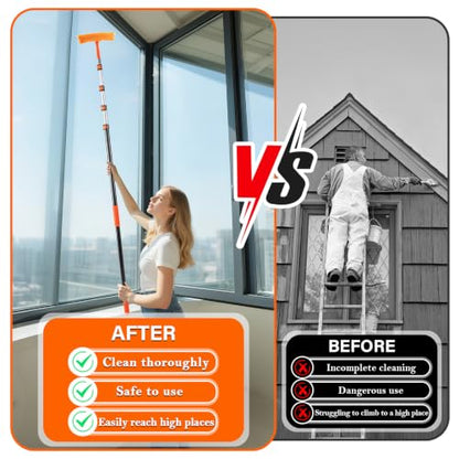 26FT High Ceiling Duster with Extension Pole,High Reach Duster Cleaning Kit