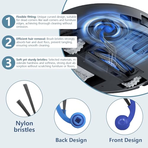 Accessoires for ECOVACS Deebot T80 Omni, X8 Pro Omni Robot Vacuum Cleaner - color: X8 Pro Omni-9PCS-Side Brush