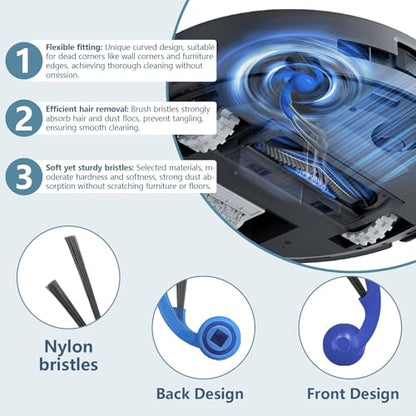 Accessoires for ECOVACS Deebot T80 Omni, X8 Pro Omni Robot Vacuum Cleaner - color: X8 Pro Omni-9PCS-Side Brush