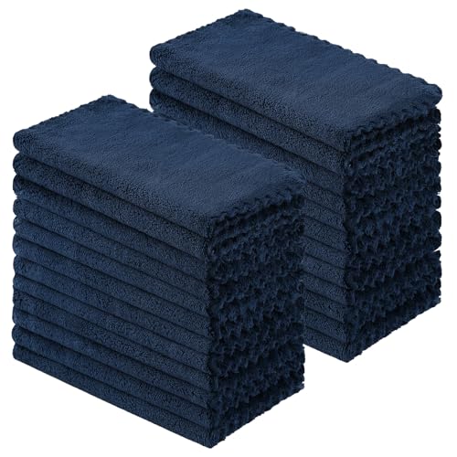 Kitinjoy 24 Pack Kitchen Cloths Dish Towels (10" x 10", Navy Blue) - color: Navy Blue, size: 10 X 10 inch- 24 Pack