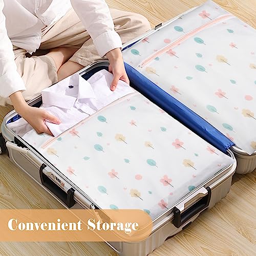 Durable Mesh Zipper Laundry Bags Machine Wash, 5-Piece Tree Print - color: Trees