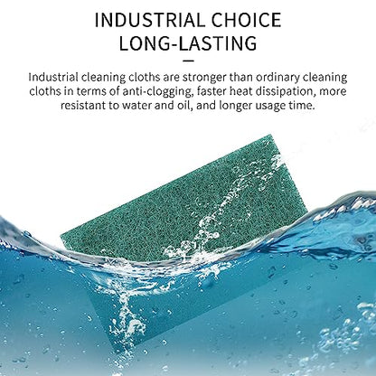 Green Scuff Pads - 6Pcs Scouring Pad - Very Fine Grade Hand Pads General Purpose Sanding Hand Pads 200 x 125mm/8" x 5" - color: 6 Green