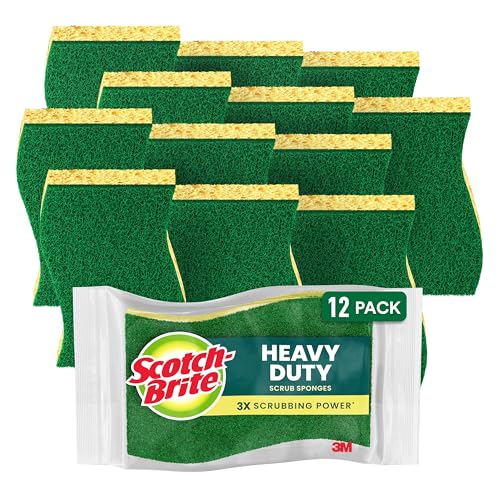 Scotch-Brite Heavy Duty Scrub Sponges, 12 Pack - size: 12 Scrub Sponges