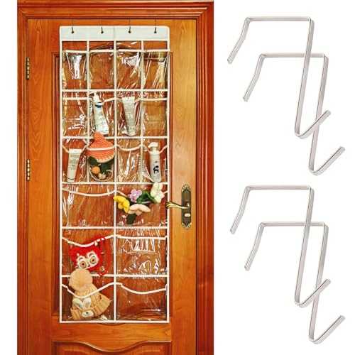 Over The Door Organizer 18 Large Mesh Shoe Storage Pockets（PVC） (transparent) - color: transparent