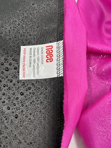 5 Pairs Waterproof Anti slip Washable Reusable Boots Cover Indoor Shoe covers (L, Fuchsia) - color: Fuchsia, size: Large