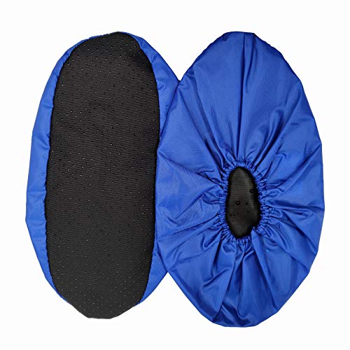 5 Pairs Non Slip Reusable Shoe Covers Waterproof Washable Boot Covers Durable Dustproof Booties Cover For Indoors Household Travel Floor Carpet Protection XL - color: Blue, size: Extra Large