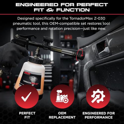 Tornador TornadorMax TM-002 Spring Rotate Set | Factory Replacement Component for Z-030 | Stainless Steel, Rust-Resistant, Simple to Install | for Maintaining Pneumatic Tool Rotation Performance - style: Z-030 Compatible (TM-002)