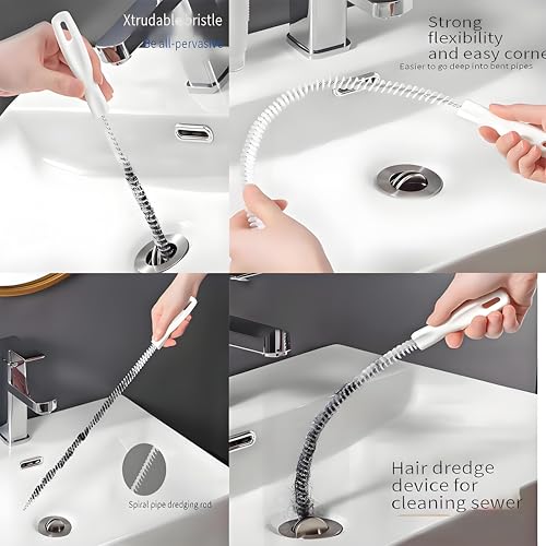 22pcs Crevice Cleaning Brushes Set,Drain Snake,Pipe Cleaners,Straw Brush,Drain Clog Remover,Toilet Bowl Cleaner,Long Bottle Brush,Sink Plunger