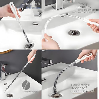 22pcs Crevice Cleaning Brushes Set,Drain Snake,Pipe Cleaners,Straw Brush,Drain Clog Remover,Toilet Bowl Cleaner,Long Bottle Brush,Sink Plunger