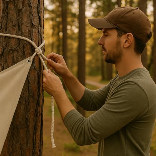 100 Ft Heavy Duty Braided Cotton Rope Clothesline Approximately #6 1/4" 6 mm Multi Purpose Home Boat Camping - size: Size #6