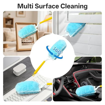40 Count Duster Refills, Double-Sided 360° Duster Refills with 1 Handle - size: 40 pcs