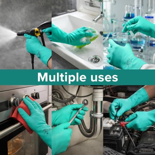 HandLove Green Chemical Resistant Nitrile Gloves - size: Large