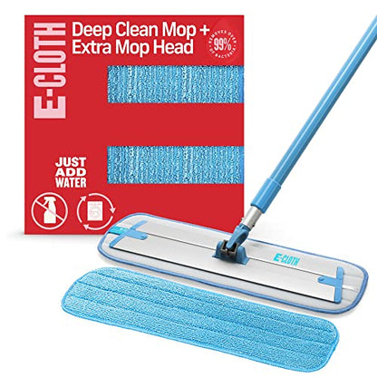 E-Cloth Deep Clean Mop for Home Cleaning, No Refills or Spray Needed - size: New Version, style: Deep Clean Mop + Extra Mop Head