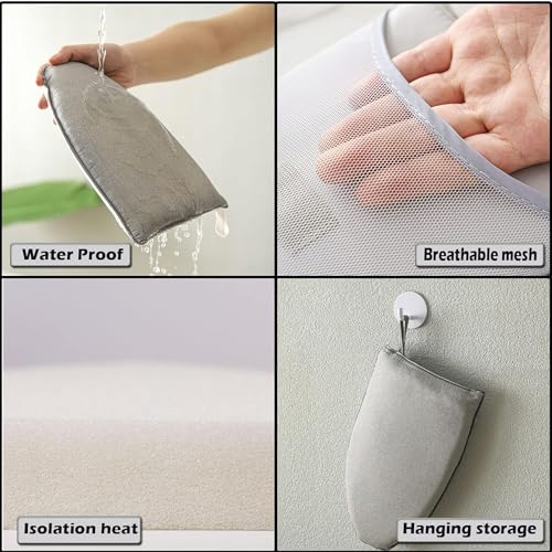 Garment Steamer Ironing Gloves, Anti Steam Handheld Ironing Pad, Heat Resistant Garment Steamer Mitt, Durable Protective Ironing Glove for Garment Steamer (Style G) - color: Color G