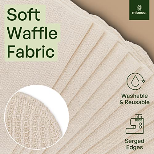 mioeco 10 Pack Reusable Kitchen Paper Towels, Organic Dish Cloths - size: 10 Pack White (12 x 10 inches)