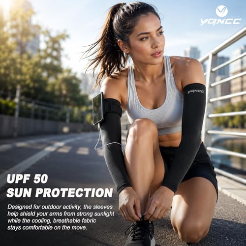 YQXCC 6 Pairs Arm Sleeves UV Sun Protection Sport Compression for Men Women - color: 2 Pairs Black/ 2 Pairs White/ 2 Pairs Gray