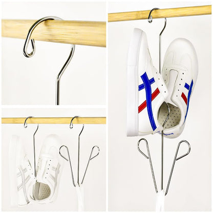 Stainless Steel Shoe Drying Rack 4 Pack, Shoe Hanger(Silver B) - color: Silver B