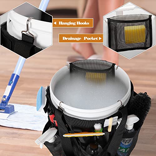 HODRANT 5 Gallon Bucket Organizer with Anti-fall Hooks & Buckle
