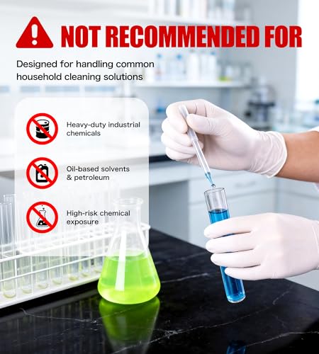 AnTools Food Safe Disposable Nitrile Gloves, Powder-Free, Textured Fingertips, Latex-Free, for Cooking, Food Prep, Cleaning, Pet Care, DIY, White, Medium - size: Medium (Pack of 100)