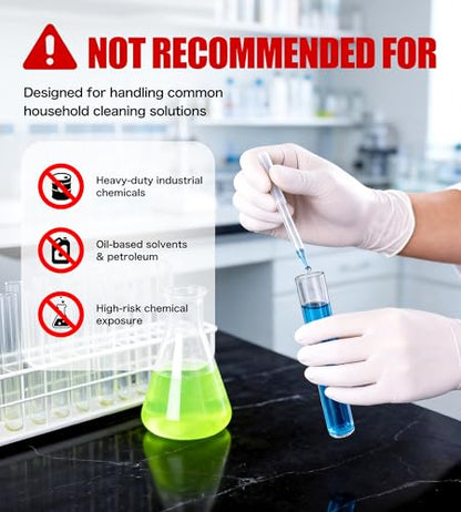 AnTools Food Safe Disposable Nitrile Gloves, Powder-Free, Textured Fingertips, Latex-Free, for Cooking, Food Prep, Cleaning, Pet Care, DIY, White, Medium - size: Medium (Pack of 100)