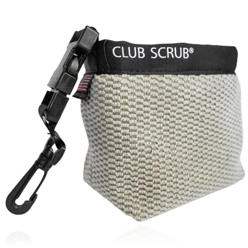 Club Scrub Golf Club and Golf Ball Cleaning Bag, Waterproof Clean Face Technology Liner, Detachable Clip, Machine Washable, Cleans Club Grooves, Dry Exterior (Neoprene or Microfiber Option Available) - color: Microfiber Pro, style: Microfiber Pro