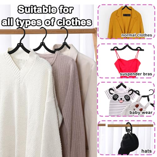 24PCS Travel Hangers,Portable Folding Clothes Hangers,with Clotheslines
