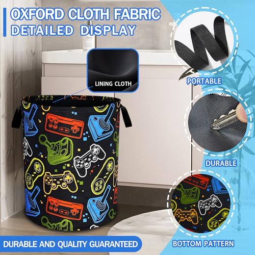Game Consoles Laundry Basket Foldable Oxford Cloth Hamper 18.9 x 16.5 Inch - color: Game Consoles