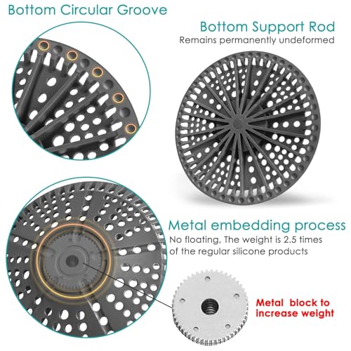 Shower Drain Hair Catcher, 2 Pack 5.5in Shower Hair Catcher Large Premium Silicone Drain Protector Strainer, Shower Drain Cover for Shower Room, Floor Drain, Bathroom Sink, Dark Grey - size: 2 Pack - 5.5 inch