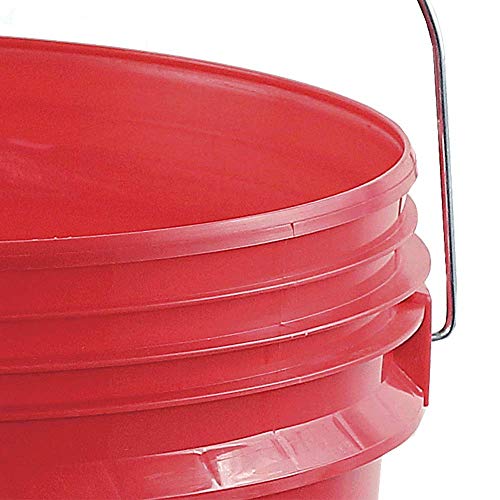 AFF Heavy Duty 5 Gallon Bucket with Lid, Red, 1 Pack, AFFBUCKET
