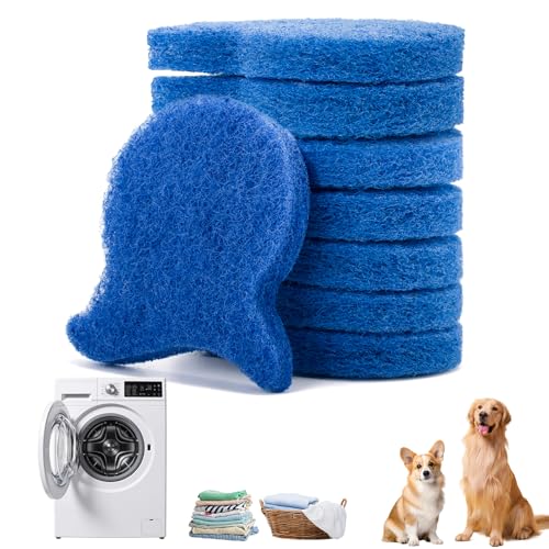 8 PCS Dog Hair Dryer Catcher, Pet Hair Remover for Laundry, Reusable Pet Fur Remover Tool, Flexible Premium Sponges, Effectively Clean Cats and Dogs Fur, Ideal for Washing Machines and Dryers