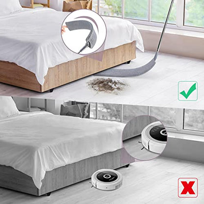 Retractable Gap Dust Cleaner, 3 Microfiber Cloths, 30-100 Inch Handle, Gray - color: Gray